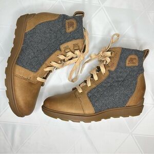 New Sorel Women’s Evie II NW Lace Boots Velvet Tan/Gum Size 10.5